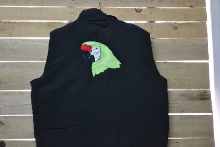 Bodywarmer met ara (nr.1)