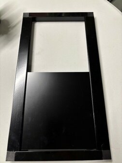 doorvliegluik 44 x 24 cm zwart