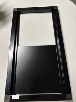 doorvliegluik 44 x 24 cm zwart