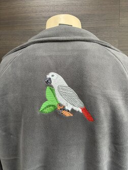 Fleecevest met grijze roodstaart