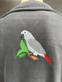 Fleecevest met grijze roodstaart