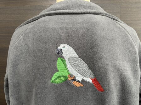 Fleecevest met grijze roodstaart