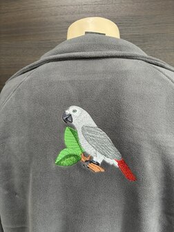 Fleecevest met grijze roodstaart