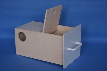 Nestkast parkietenblok hout 16x29x18.5 hoog