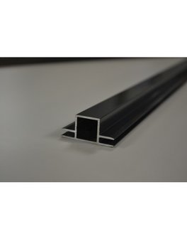 Antraciet aluminium met 2 x 4mm vlak