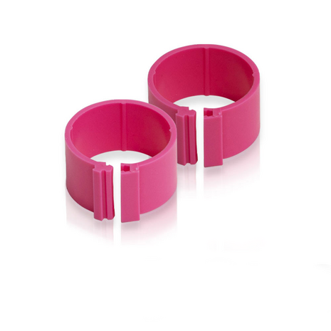 pluimvee ring 6 mm roze