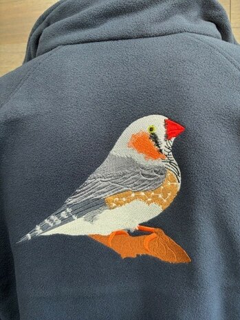 Fleecevest met zebravink