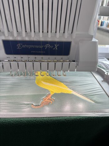 Fleecevest met kanarie (nr. 1)