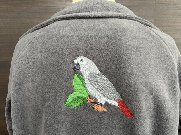Fleecevest met grijze roodstaart