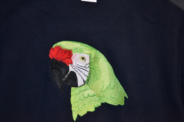 Fleecevest met ara (nr. 1)