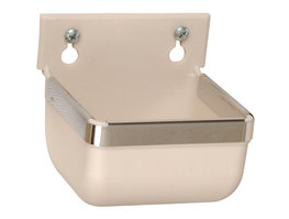 Voer of drinkbakje wit 400 ml Voer of drinkbakje wit 400 ml