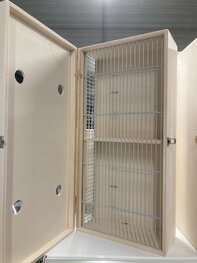 Transportkooi met deksel 2 vaks groot met beluchting Transportkooi met deksel 2 vaks groot met beluchting