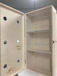 Transportkooi met deksel 3 vaks groot Transportkooi met deksel 3 vaks groot