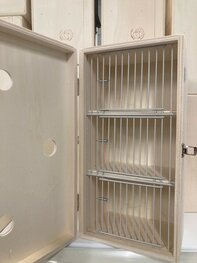 Transportkooi met deksel 3 vakken smal Transportkooi met deksel 3 vakken smal